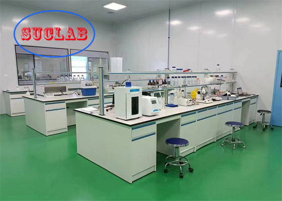 良い値段 フェノリック樹脂 作業台 実験室家具 費用 溶接されていない線形ハンドル セラミックシンク DTCレール付きラボベンチ オンライン