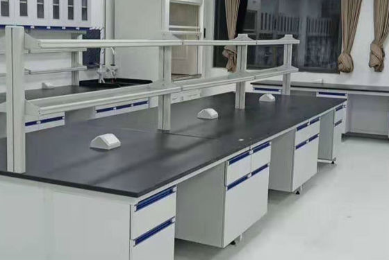 良い値段 鋼鉄および木製化学実験室ベンチの家具12.7mmの黒いフェノール樹脂の上 オンライン