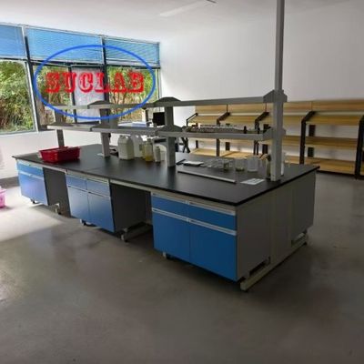 良い値段 Cフレームフレームと木材を備えた木の化学ラボワークベンチサプライヤー オンライン