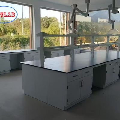 良い値段 Full Steel Chemical Laboratory Workbench with 175° Buffer Hinge and Trespa Counter Tops オンライン