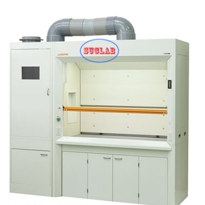 良い値段 壁に設置された実験室の煙突フードとスクランバータンクメーカー 低騒音レベルと水平空気の流れ オンライン